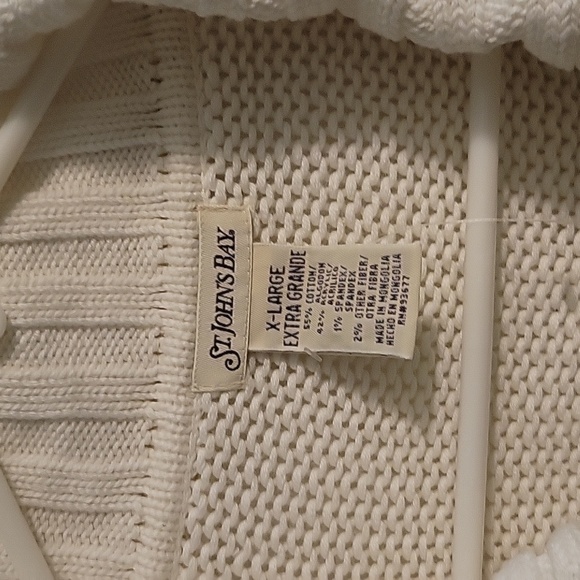 St. Johns Bay XL white sweater - Picture 3 of 5